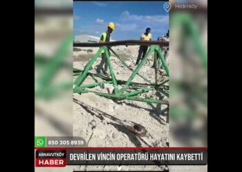 Hadımköy’de devrilen kule vincin operatörü hayatını kaybetti