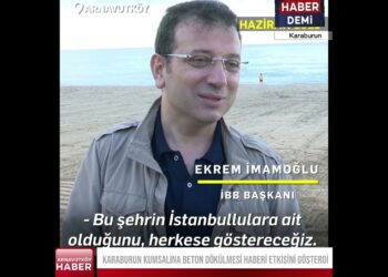Karaburun kumsalına beton dökülmesi ile ilgili İBB açıklama yaptı